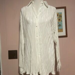 White shirt with matching shorts to